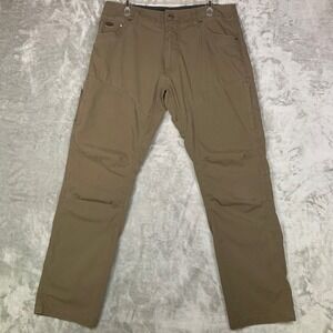 Kuhl Konfidant Air Pants Mens 34x32 Brown Vented Articulated Knee Hiking Outdoor